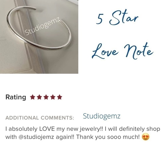 New Sterling Silver Simple Cuff Bracelet - Picture 11 of 13